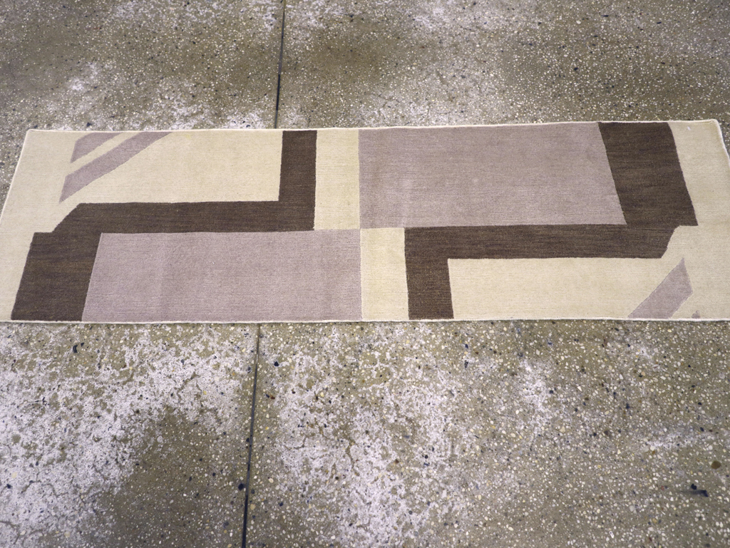 Contemporary Tibetan Art Deco Style Small Runner, No.30721 - Galerie Shabab