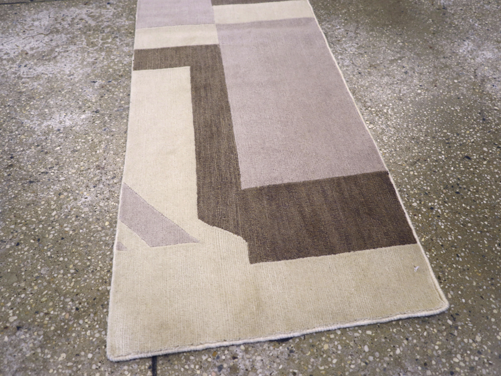 Contemporary Tibetan Art Deco Style Small Runner, No.30721 - Galerie Shabab