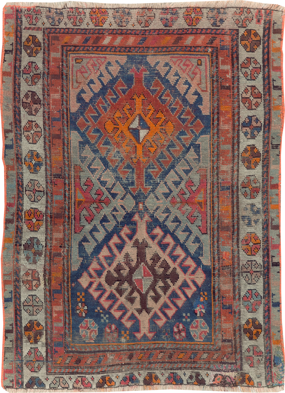Antique Caucasian Throw Rug, No.30725 - Galerie Shabab