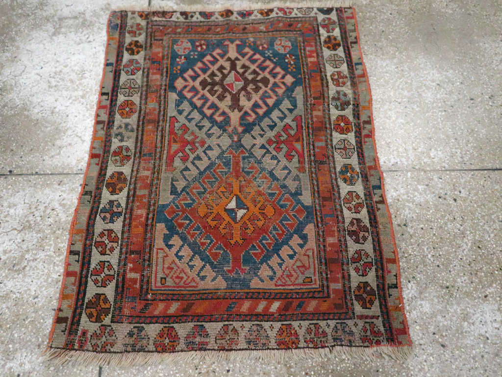 Antique Caucasian Throw Rug, No.30725 - Galerie Shabab