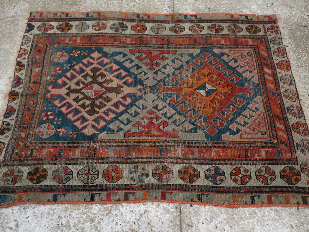 Antique Caucasian Throw Rug, No.30725 - Galerie Shabab