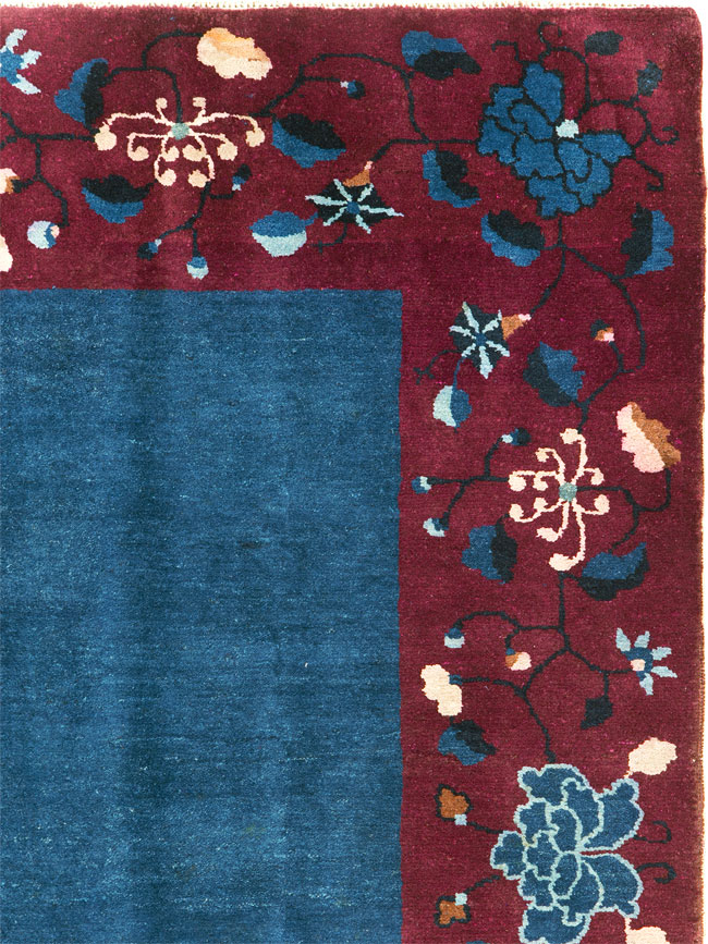 Vintage Chinese Art Deco Accent Carpet, No.30730 - Galerie Shabab