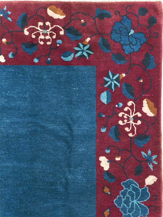 Vintage Chinese Art Deco Accent Carpet, No.30730 - Galerie Shabab
