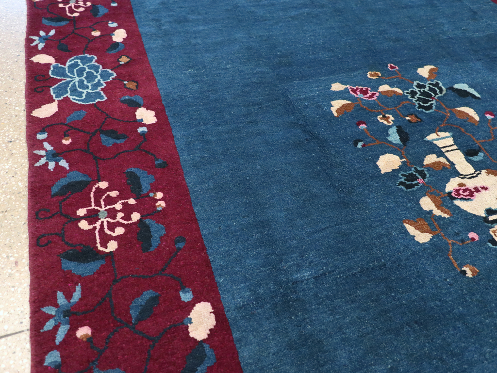 Vintage Chinese Art Deco Accent Carpet, No.30730 - Galerie Shabab