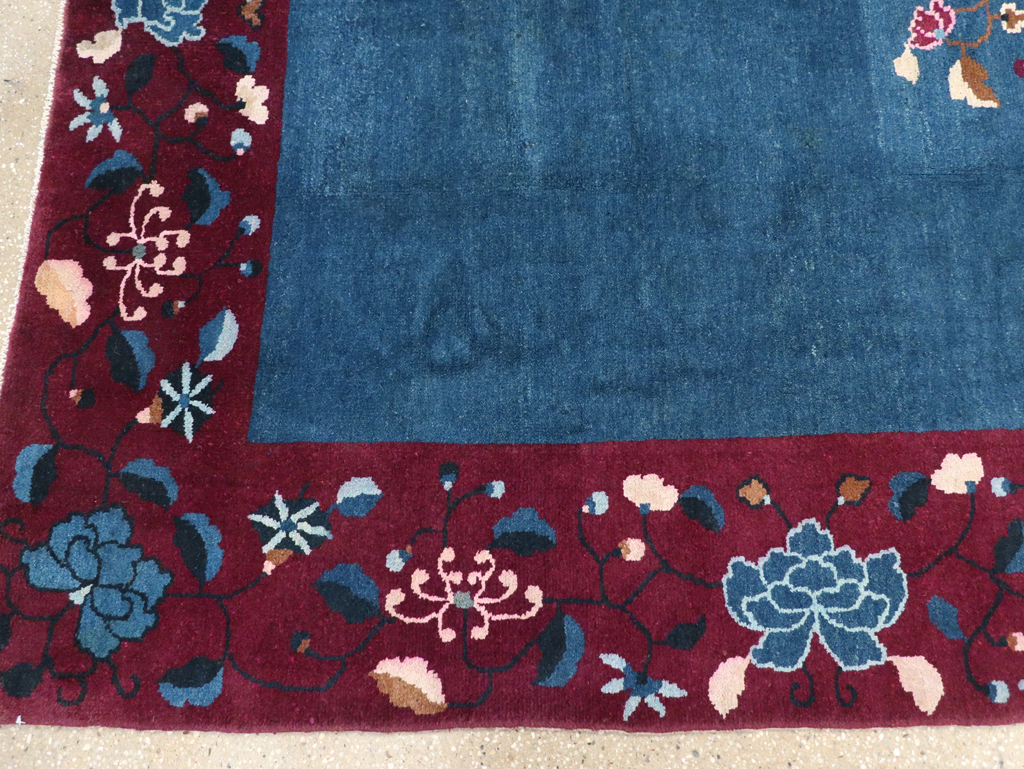 Vintage Chinese Art Deco Accent Carpet, No.30730 - Galerie Shabab