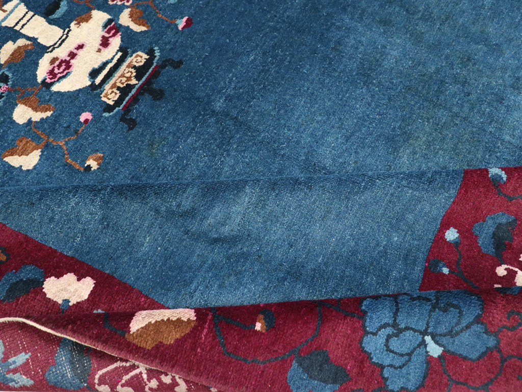 Vintage Chinese Art Deco Accent Carpet, No.30730 - Galerie Shabab