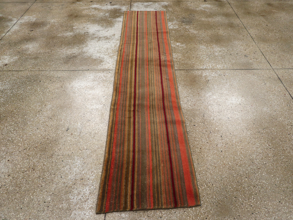 Contemporary Tibetan Striped Small Runner, No.30733 - Galerie Shabab