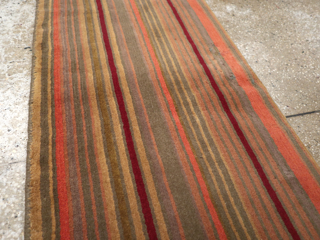 Contemporary Tibetan Striped Small Runner, No.30733 - Galerie Shabab