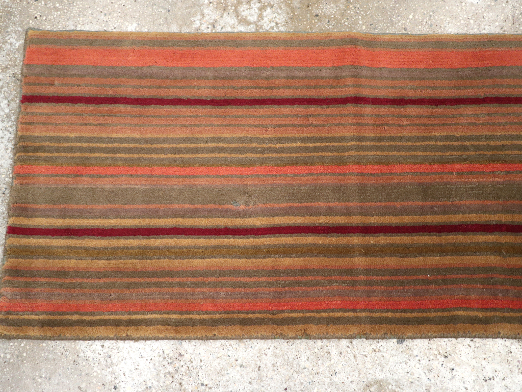 Contemporary Tibetan Striped Small Runner, No.30733 - Galerie Shabab