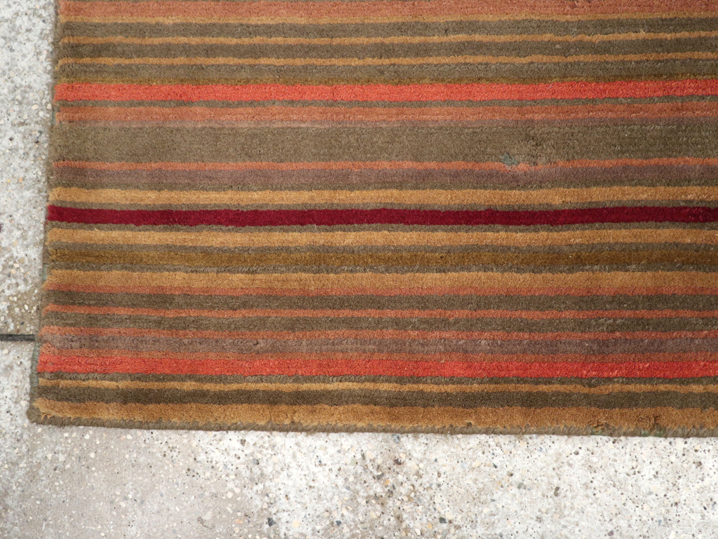 Contemporary Tibetan Striped Small Runner, No.30733 - Galerie Shabab