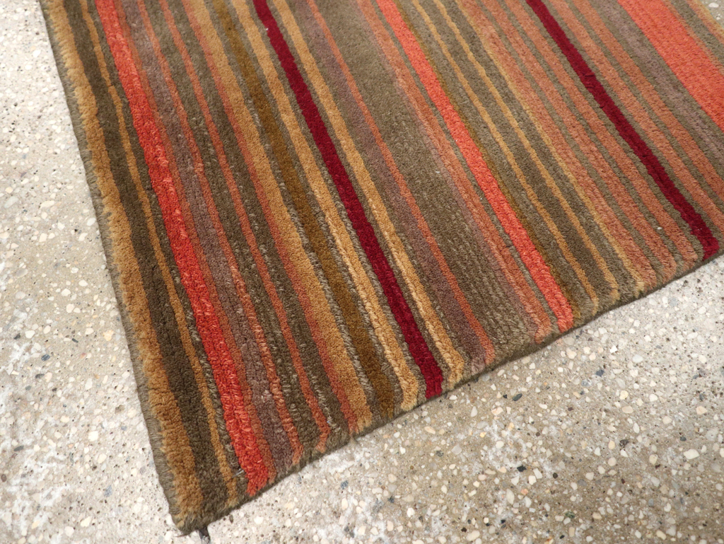 Contemporary Tibetan Striped Small Runner, No.30733 - Galerie Shabab
