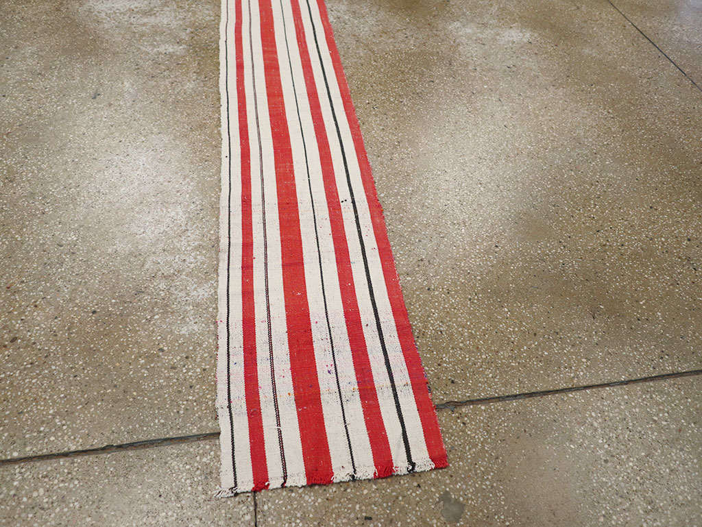 Vintage Turkish Flatweave Long Runner, No.30737 - Galerie Shabab