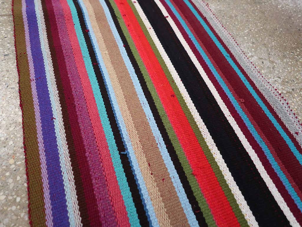 Vintage Turkish Flatweave Long Runner, No.30738 - Galerie Shabab