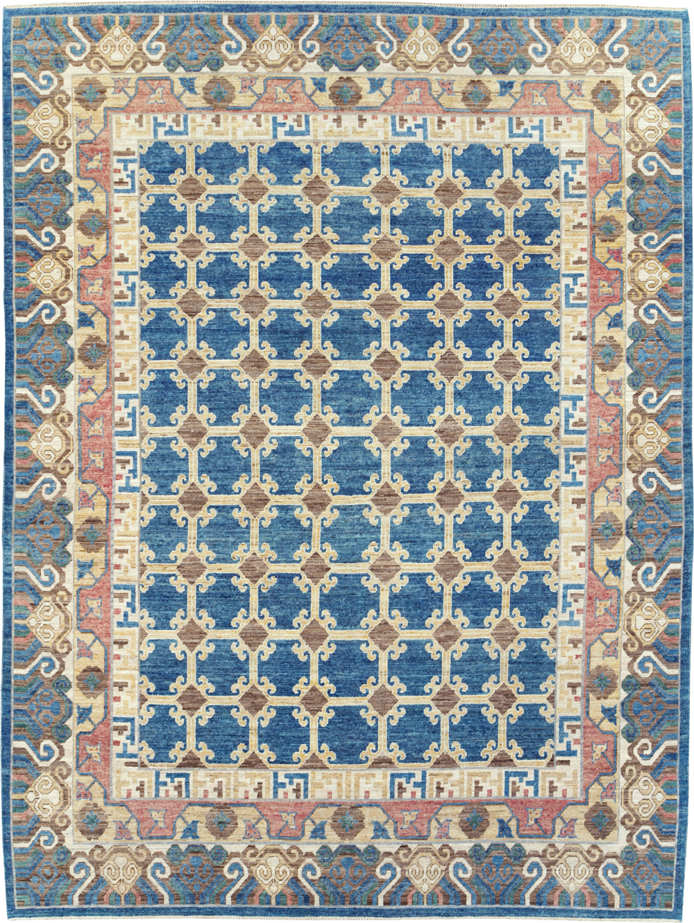Contemporary East Turkestan Khotan Room Size Carpet, No.30741 - Galerie Shabab