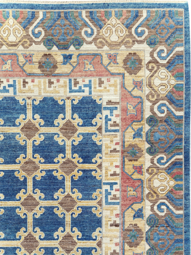 Contemporary East Turkestan Khotan Room Size Carpet, No.30741 - Galerie Shabab