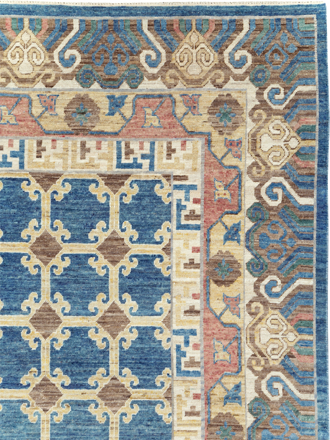 Contemporary East Turkestan Khotan Room Size Carpet, No.30741 - Galerie Shabab