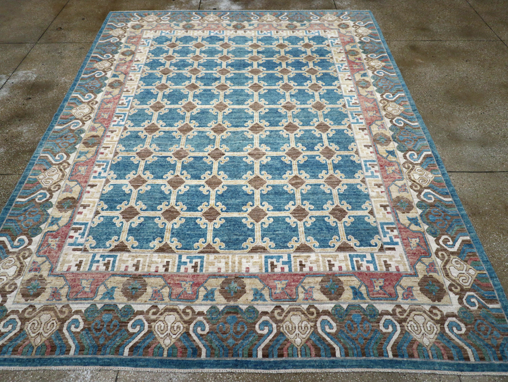 Contemporary East Turkestan Khotan Room Size Carpet, No.30741 - Galerie Shabab