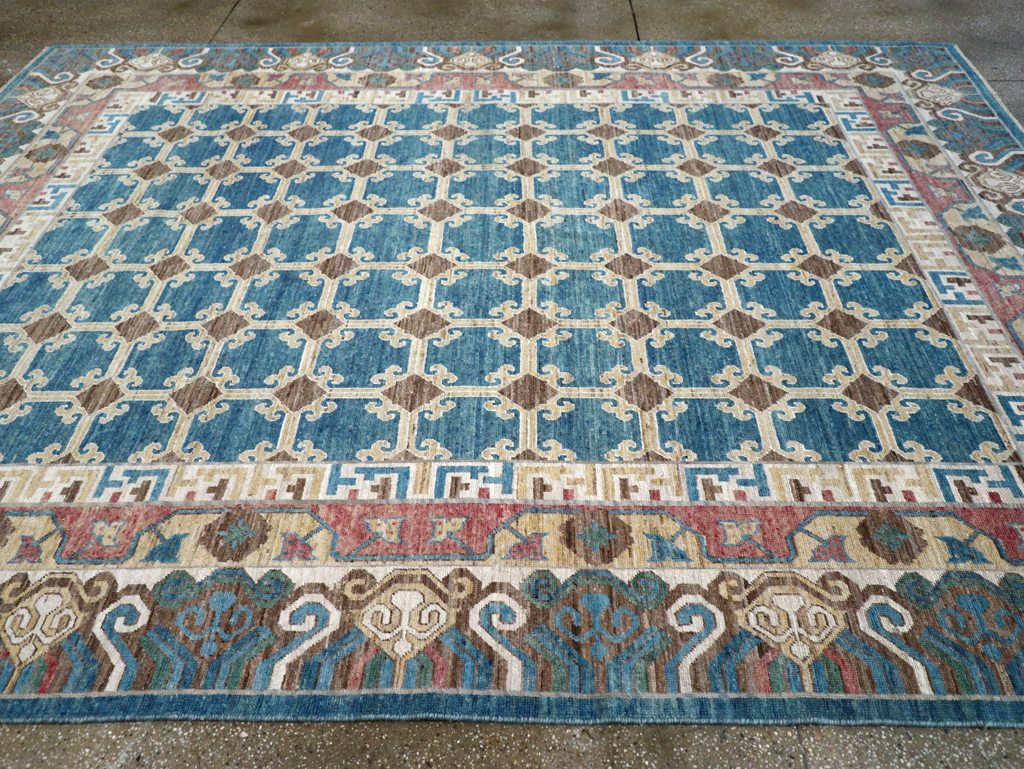 Contemporary East Turkestan Khotan Room Size Carpet, No.30741 - Galerie Shabab