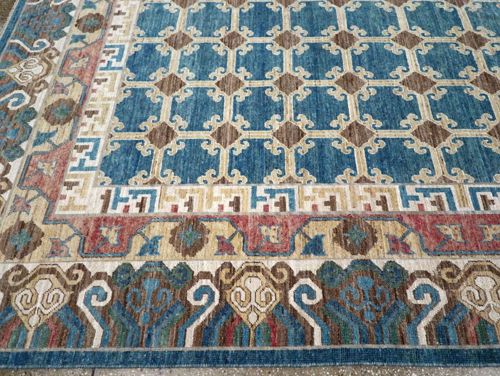 Contemporary East Turkestan Khotan Room Size Carpet, No.30741 - Galerie Shabab