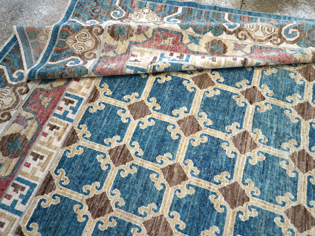 Contemporary East Turkestan Khotan Room Size Carpet, No.30741 - Galerie Shabab
