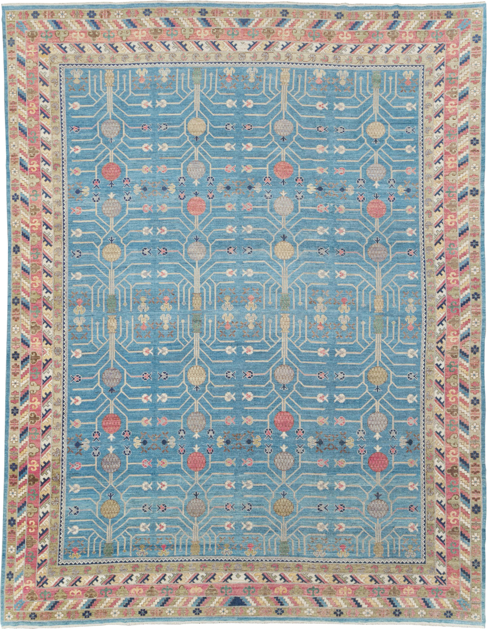 Modern East Turkestan Khotan Large Room Size Carpet, No.30742 - Galerie Shabab