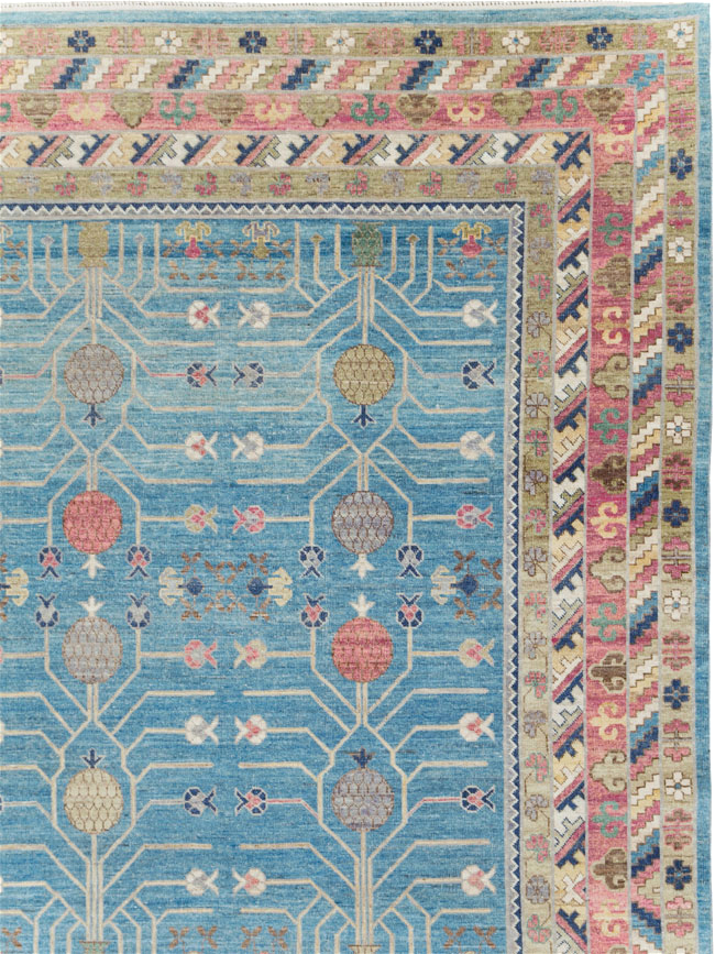 Modern East Turkestan Khotan Large Room Size Carpet, No.30742 - Galerie Shabab