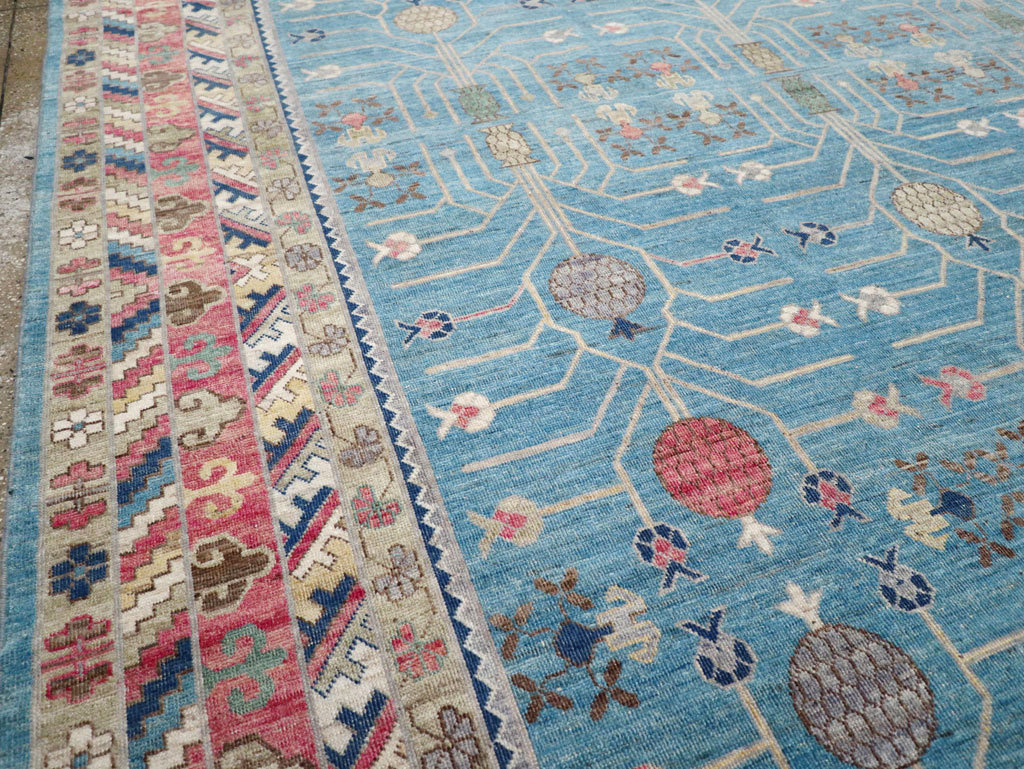 Modern East Turkestan Khotan Large Room Size Carpet, No.30742 - Galerie Shabab