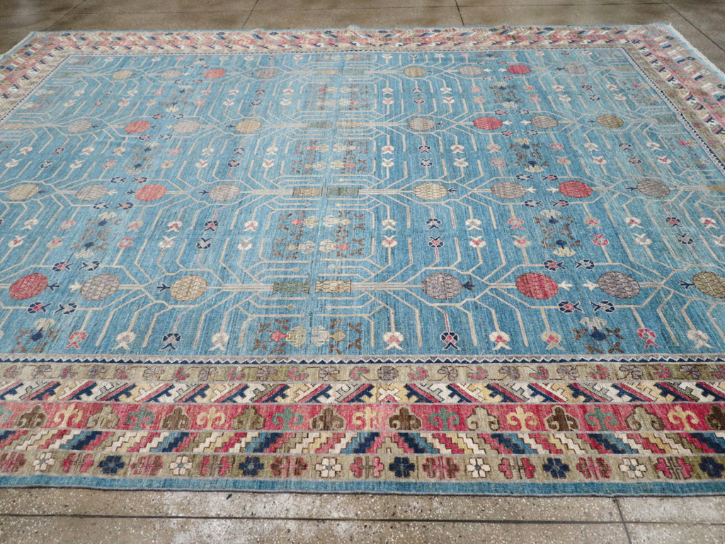 Modern East Turkestan Khotan Large Room Size Carpet, No.30742 - Galerie Shabab