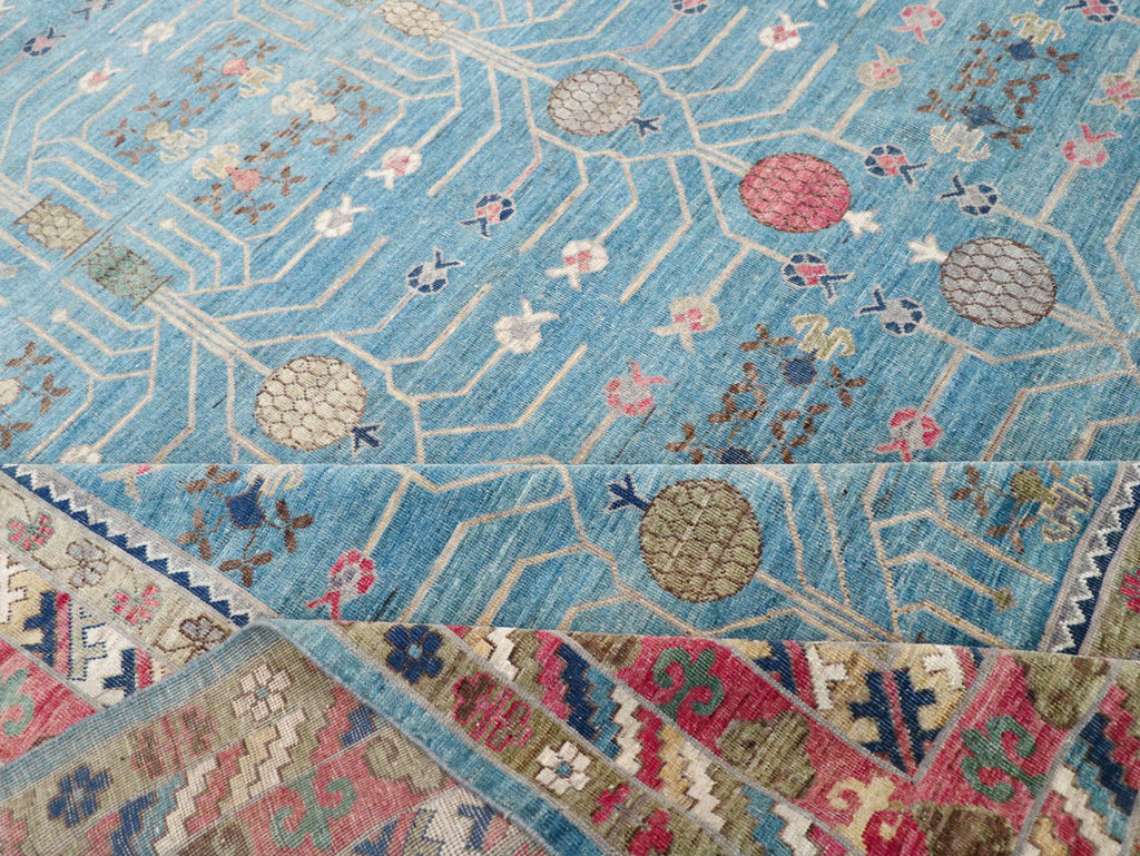 Modern East Turkestan Khotan Large Room Size Carpet, No.30742 - Galerie Shabab