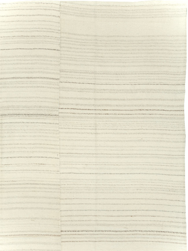 Modern Turkish Flatweave Room Size Carpet, No.30745 - Galerie Shabab