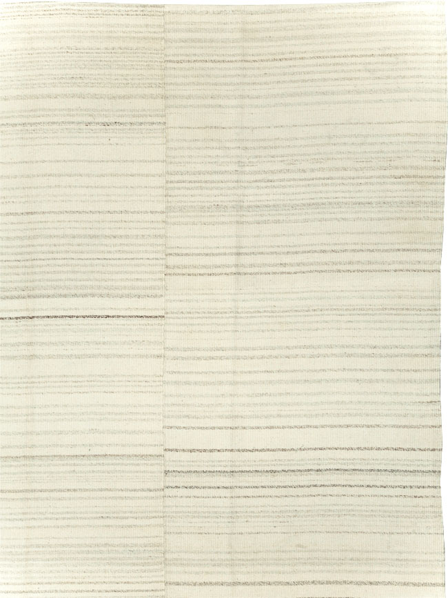 Modern Turkish Flatweave Room Size Carpet, No.30746 - Galerie Shabab