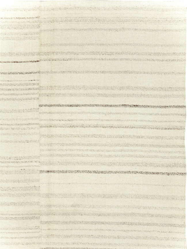 Modern Turkish Flatweave Small Room Size Carpet, No.30748 - Galerie Shabab