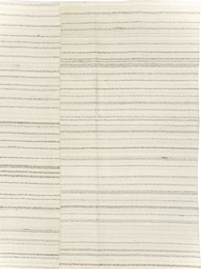 Modern Turkish Flatweave Room Size Carpet, No.30749 - Galerie Shabab