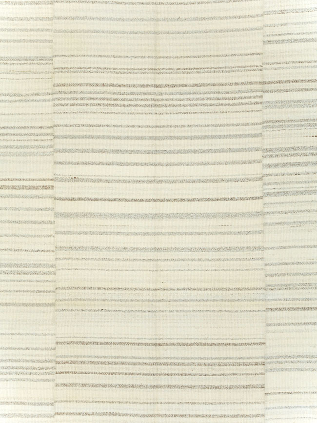 Modern Turkish Flatweave Room Size Carpet, No.30750 - Galerie Shabab