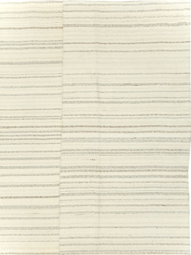 Modern Turkish Flatweave Room Size Carpet, No.30750 - Galerie Shabab