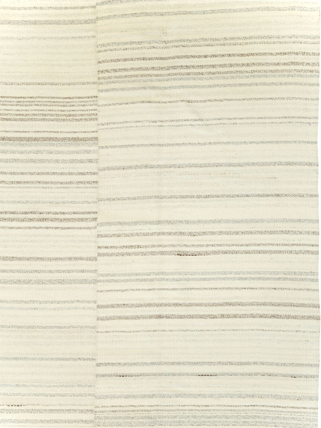 Modern Turkish Flatweave Room Size Carpet, No.30751 - Galerie Shabab