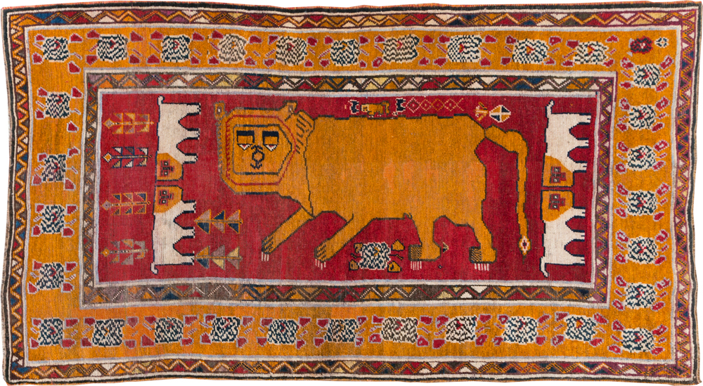 Vintage Persian Pictorial Gabbeh Rug, No.30752 - Galerie Shabab