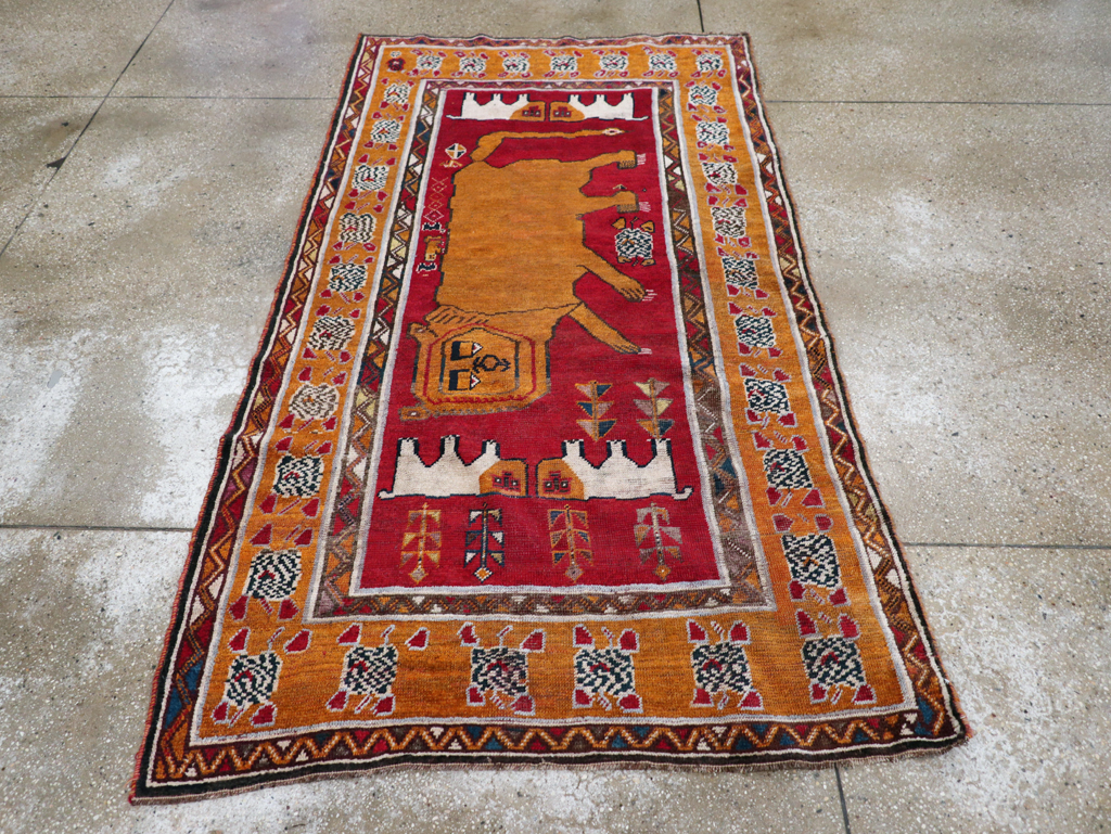 Vintage Persian Pictorial Gabbeh Rug, No.30752 - Galerie Shabab