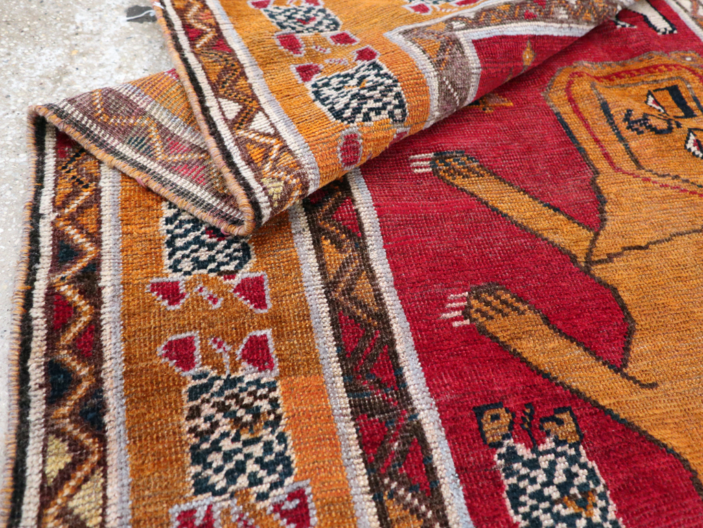 Vintage Persian Pictorial Gabbeh Rug, No.30752 - Galerie Shabab