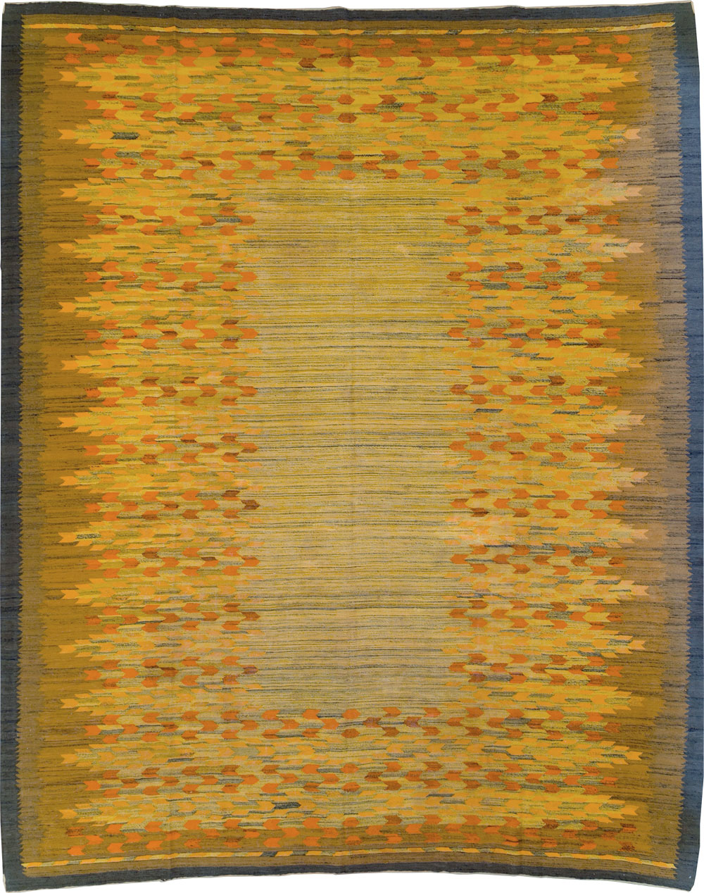 Vintage Swedish Scandinavian Flatweave Kilim Room Size Carpet, No.30754 - Galerie Shabab