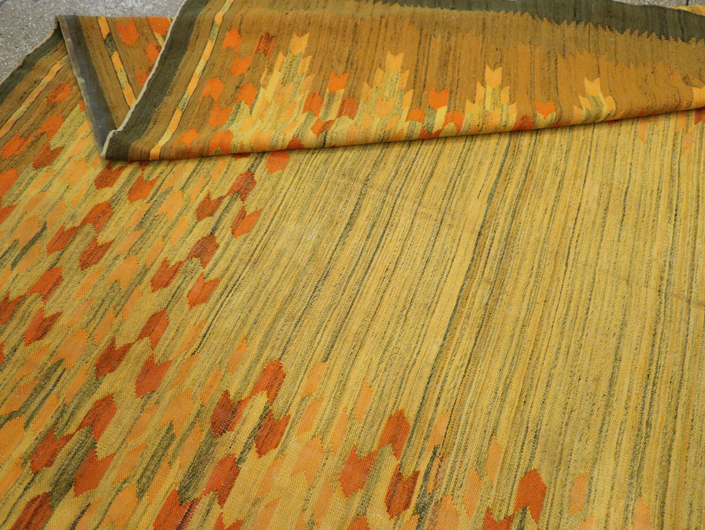 Vintage Swedish Scandinavian Flatweave Kilim Room Size Carpet, No.30754 - Galerie Shabab