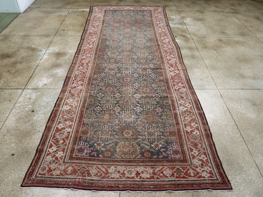 Antique Persian Malayer Wide Gallery Runner, No.30764 - Galerie Shabab