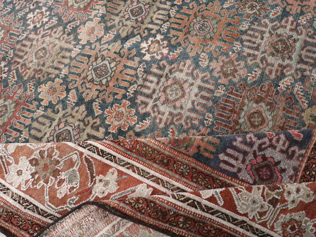 Antique Persian Malayer Wide Gallery Runner, No.30764 - Galerie Shabab