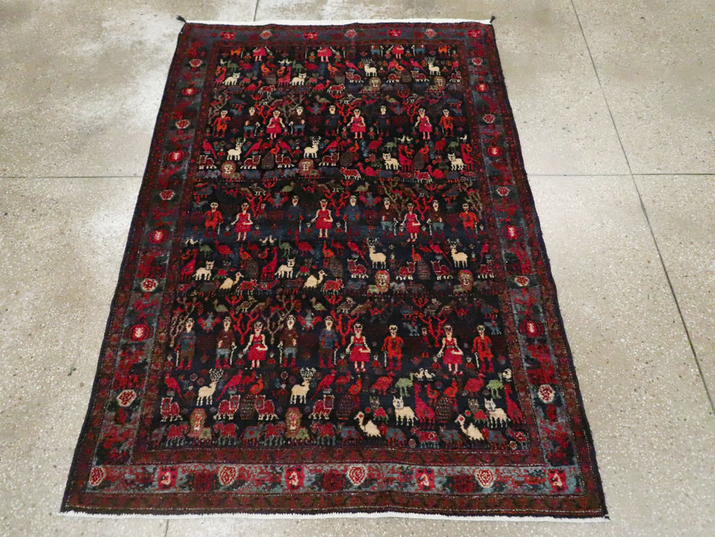Antique Senneh Malayer Pictorial Rug, No.30770 - Galerie Shabab