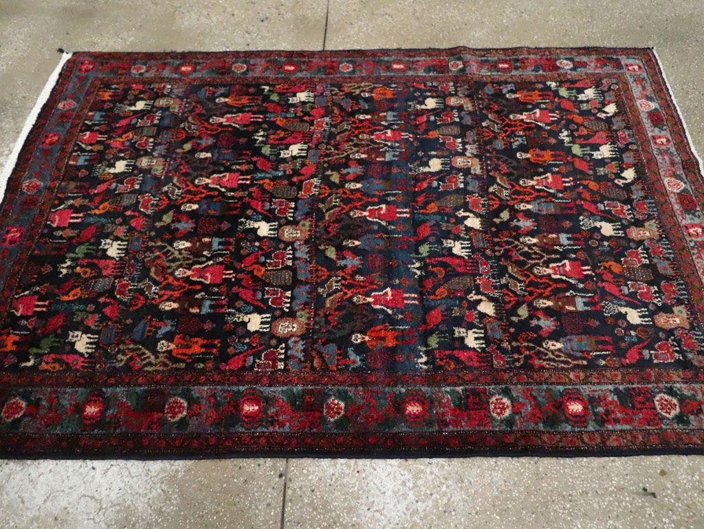Antique Senneh Malayer Pictorial Rug, No.30770 - Galerie Shabab