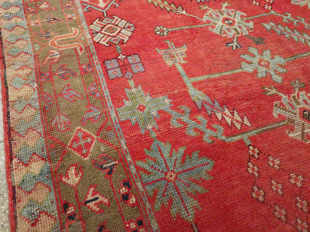 Antique Turkish Oushak Square Accent Carpet, No.30780 - Galerie Shabab