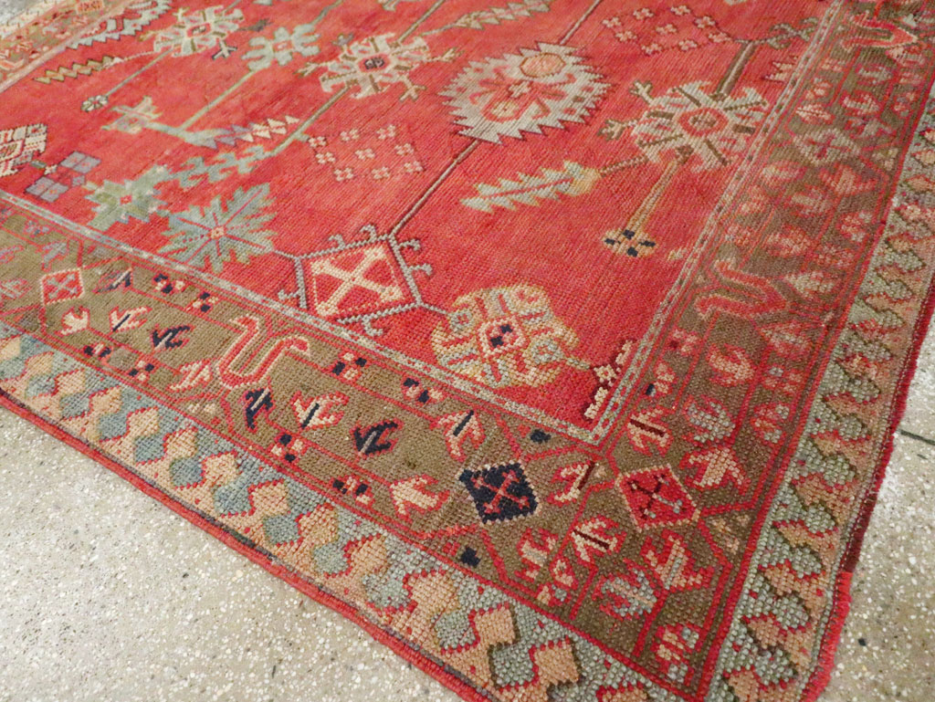 Antique Turkish Oushak Square Accent Carpet, No.30780 - Galerie Shabab