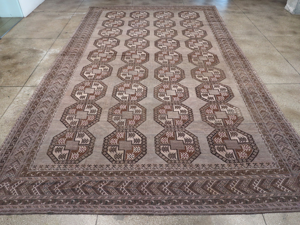 Vintage Central Asian Turkoman Oversize Carpet, No.30781 - Galerie Shabab
