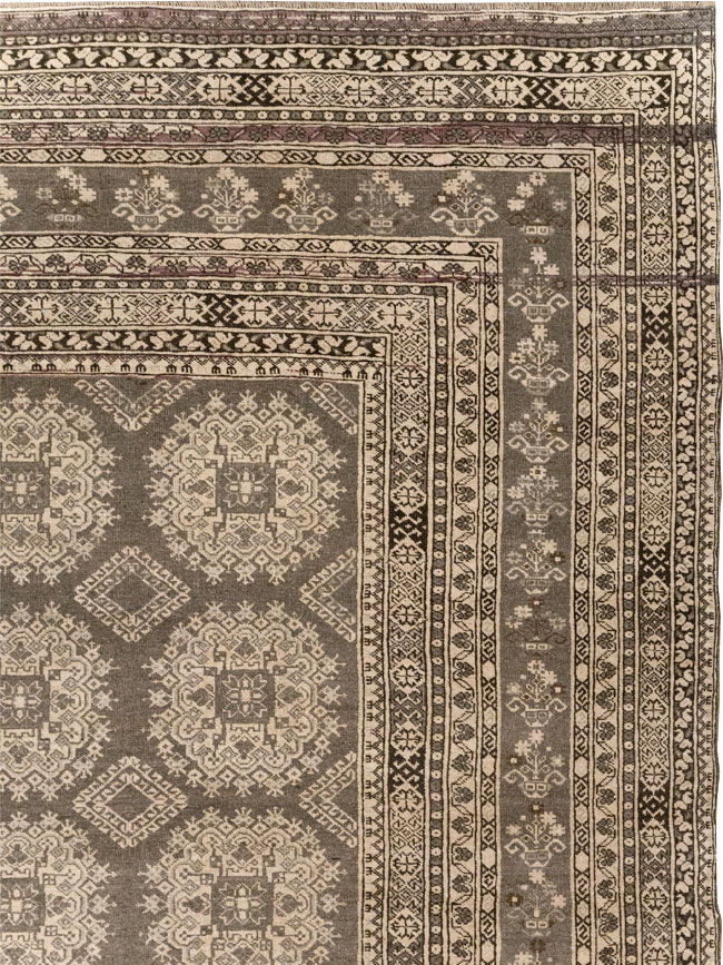 Vintage Central Asian Tribal Turkoman Room Size Carpet, No.30782 - Galerie Shabab