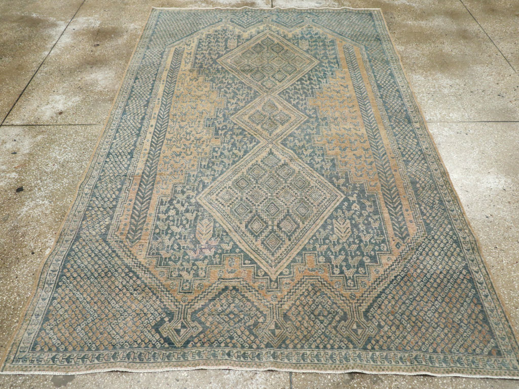 Vintage Persian Afshar Tribal Accent Carpet, No.30784 - Galerie Shabab